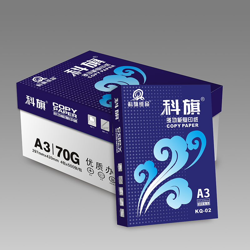 宣皇 科旗02号a3打印纸70g复印纸500张/包办公专用纸学生用纸a3打印白纸 科旗02号A3 70G 4包/箱