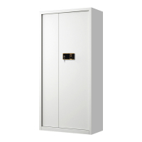 正斌指纹电子保密柜钢制密码文件柜档案柜矮柜保密资料柜办公柜通门白色:钥匙指纹锁