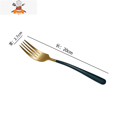 304不锈钢小勺子ins风创意可爱长柄韩式家用调羹汤勺网红餐勺吃饭 敬平 304不锈钢叉子2个