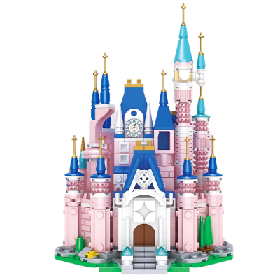 汇奇宝公主城堡积木女孩系列成年高难度兼容乐高玩具粉色梦幻立体拼装模型6-14岁粉色梦幻城堡596颗粒-
