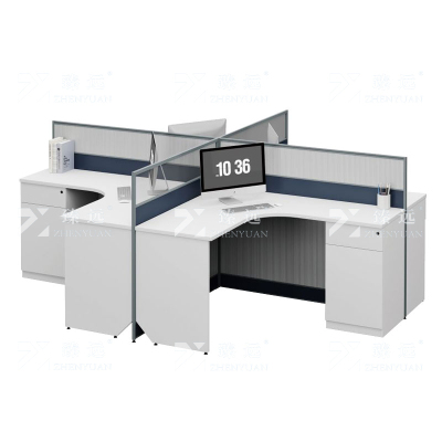 臻远 ZYGW-036屏风工作卡位职员桌办公桌十型四人位