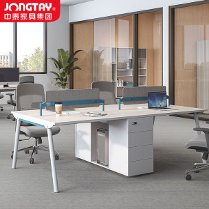 中泰(jongtay)办公桌办公室工位四人位写字楼办公卡座屏风工位职员桌2.4米 J-AT-GB24