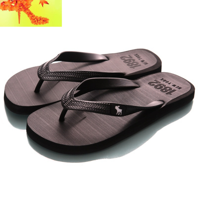 夏季潮拖鞋男AF小鹿人字拖小贝沙滩拖欧美潮流凉拖男简畅