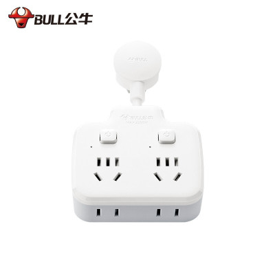 公牛品字形一转四插座 4位分控 GN-97223