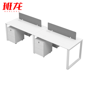 班龙电脑桌2.4m两人位含柜套
