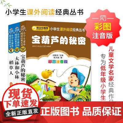 宝葫芦的秘密+大林和小林+稻草人(全3册)小学生课外阅读经典 一二年级小学生课外阅读经典丛书 小书虫阅读系列