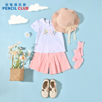 [1件3折]铅笔俱乐部童装2025夏装新款女小童短裤儿童裤子宝宝五分裤针织裤