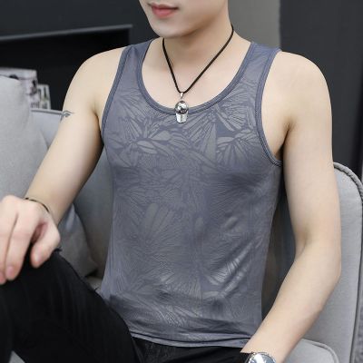 圆领男士背心春夏季透气运动紧身无袖坎肩健身内穿打底潮流马甲诺妮梦