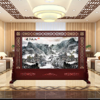 中式实木屏风 进大厅隔断 公司单位屏风酒店实木大座屏 特卖H款 整装