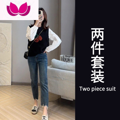 七斓早春装奶系茶系穿搭一整套微胖活泼减龄小个子盐系轻熟套装女