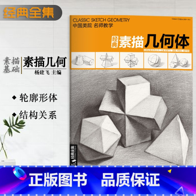 [正版] 经典全集素描几何体石膏8开临摹本书单个体结构与明暗静物组合精选画到位基础初学者入门大牌美术敲门砖教程杨建飞
