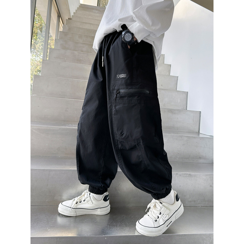 男童裤子春秋款2026新款工装裤中大童儿童春季休闲裤男孩宽松长裤