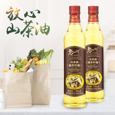 中华特色-南京馆老树根健康食用油基地直供低温冷榨有机山茶油540X2礼盒