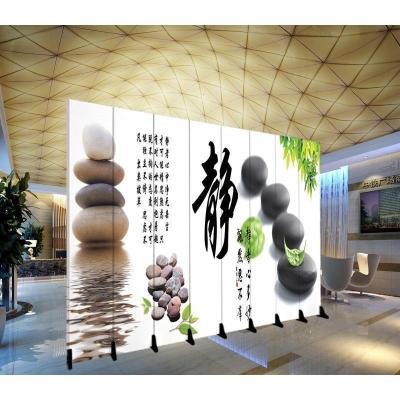 定制LOGO屏风隔断客厅玄关酒店办公室折叠移动装饰背景墙折屏 10防透(4米宽1.8米高)