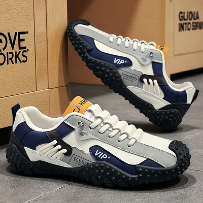 2026新款春季休闲运动劳保鞋男士百搭防滑舒适时尚港风潮鞋登山鞋