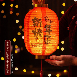 2026马年新年灯笼手工材料儿童手提发光花灯卡通过年元宵灯笼3750