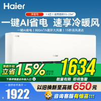 海尔(Haier)1.5匹 新一级能效净省电系列冷暖家用卧室挂机空调 高温除菌自清洁KFR-35GW/P2-1