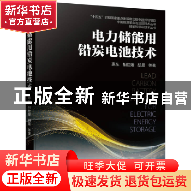 正版 电力储能用铅炭电池技术 惠东 相佳媛 胡晨 等 机械工业