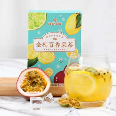 买1发3神农金康金桔百香果茶花茶冷泡茶包泡水金桔百香果柠檬蜂蜜冻干柠檬片水果茶冲泡