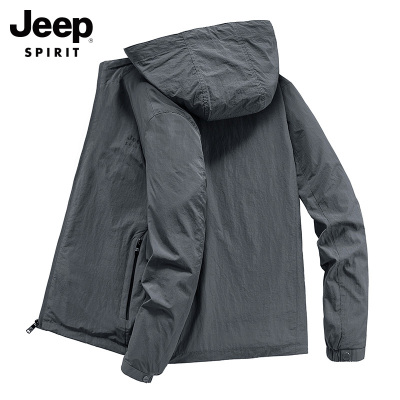 jeep男士夹克2022新款早春外套男装潮牌可拆卸帽休闲帅气防风衣服