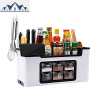 厨房置物架调料盒调味品套装家用组合盐糖味精瓶罐刀架收纳盒用品 三维工匠