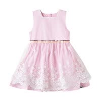 [1件3.5折]铅笔俱乐部童装2025夏装新款女童公主裙小女孩连衣裙儿童蕾丝裙