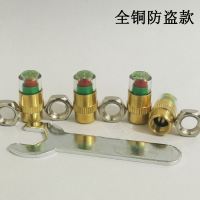 [补贴10%]汽车轮胎气嘴盖气嘴子帽胎压监测帽气压检测警示预警冒气嘴帽全铜 [铜芯+本色]防盗款四支装