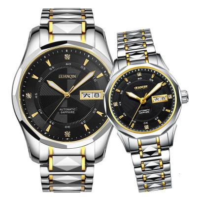 冠琴情侣手表一对表全自动机械表防水男表大气女表情侣腕表机械表