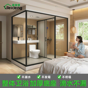 整体淋浴房免做防水拼装式SMC防水防滑防潮卫生间干湿分离可定制