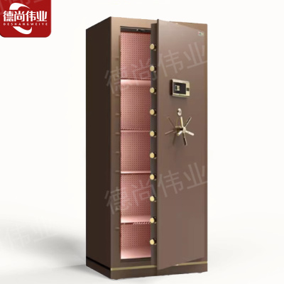 德尚伟业保险柜家用智能保险箱办公室文件柜咖啡金1.8米大号指纹防盗全钢商用家庭大容量保密柜