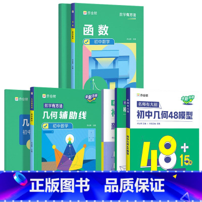 [3本套装]几何48模型+初中数学函数+几何辅助线 初中通用 [正版]2024 初中几何48模型几何辅助线48个数学函数