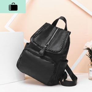 软皮双肩包女小背包2020年新款韩版百搭时尚运动风大容量简约潮流NEW LAKE