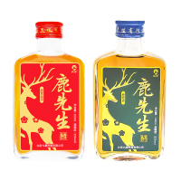 权禄梅花鹿鹿酒(鹿茸血酒100ml1瓶+鹿鞭酒100ml1瓶)小版酒 鹿茸血鹿鞭鲜酿养生酒泡酒送礼长辈父母家长非白