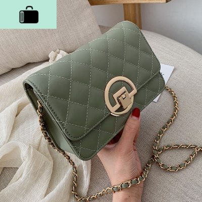 夏季小清新小包包女2020新款高级感菱格链条单肩包洋气百搭斜挎包NEW LAKE女士单肩包