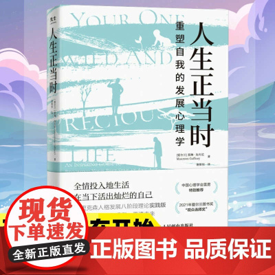 人生正当时 重塑自我的发展心理学 埃里克森人格发展八阶段理论实践版人的毕生发展中年之路成年发展心理学个人成长心理励志书籍