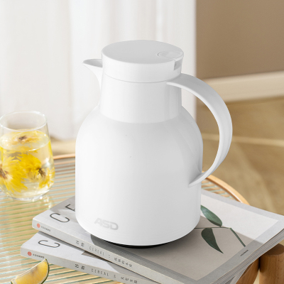 爱仕达现代简约1000毫升玻璃瓶胆保温壶办公室使用塑料外壳持久保温