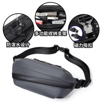 简约男士高级感胸包户外潮流防泼水斜挎包男款多功能尼龙单肩包