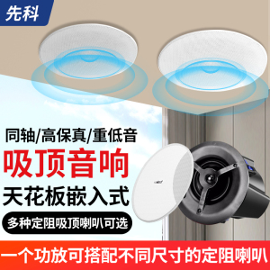先科(SAST)G5-C吸顶喇叭音响背景音乐公共广播定阻音箱家庭影院高保真天花板吊顶音响