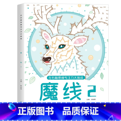 魔线-2(适合7-9岁) [正版]儿童迷宫魔线专注力训练左右脑智力开发逻辑思维书注意力大挑战幼儿园高难度玩具益智游戏3-