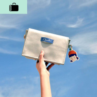 茶茶原创银色斜挎包女百搭ins 日韩新款秋冬包包女斜挎学生小方包NEW LAKE女斜挎包