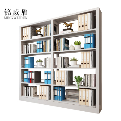 铭威盾钢制书架置物架图书馆单双面书店阅览室学校档案架资料架落地铁架