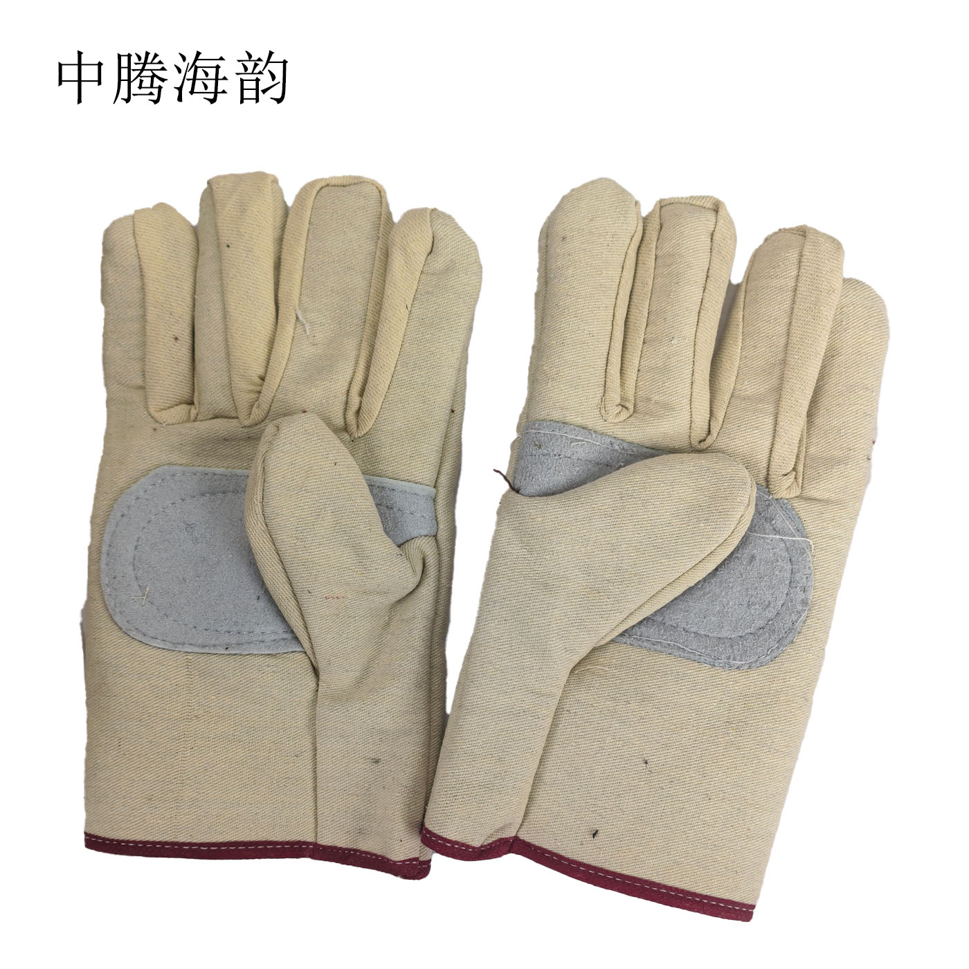 中腾海韵 帆布皮掌手套 皮掌 双