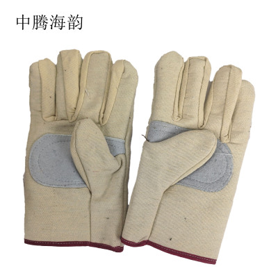 中腾海韵 帆布皮掌手套 皮掌 双