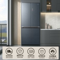 美的十字对开门冰箱Midea双变频风冷无霜纯平全嵌冷藏冷冻双净化