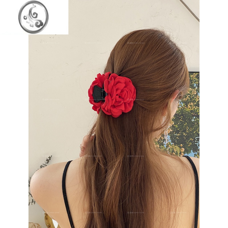 JiMi且茉~升级版~Caro同款发抓后脑勺发卡气质ins博主网红鲨鱼夹新款