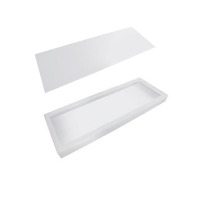 船用荧光蓬顶灯灯罩JPY/ZYP20/21平板方型凹凸外壳罩塑料透明外罩 工型53*23