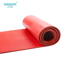 天空桥 高压绝缘垫 红色条纹5mm*1m*10m 卷