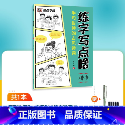 古风诗词+钢笔墨囊 [正版]抖音同款字帖练字成年正楷练字写点啥初高中学生成人古诗词楷书硬笔书法临摹钢笔练字帖