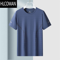 HLCOMAN短袖T恤男夏季速干运动衣男装宽松冰丝上衣体恤健身训练半袖大码