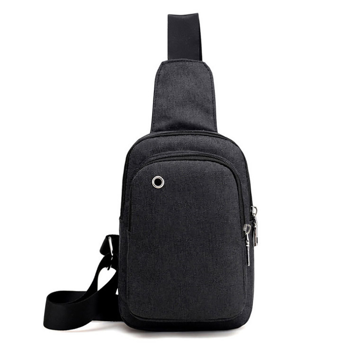 胸包男士休闲尼龙帆布包斜挎包新款男包单肩包背包多功能运动